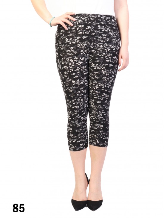 Flower Print Stretch Capri